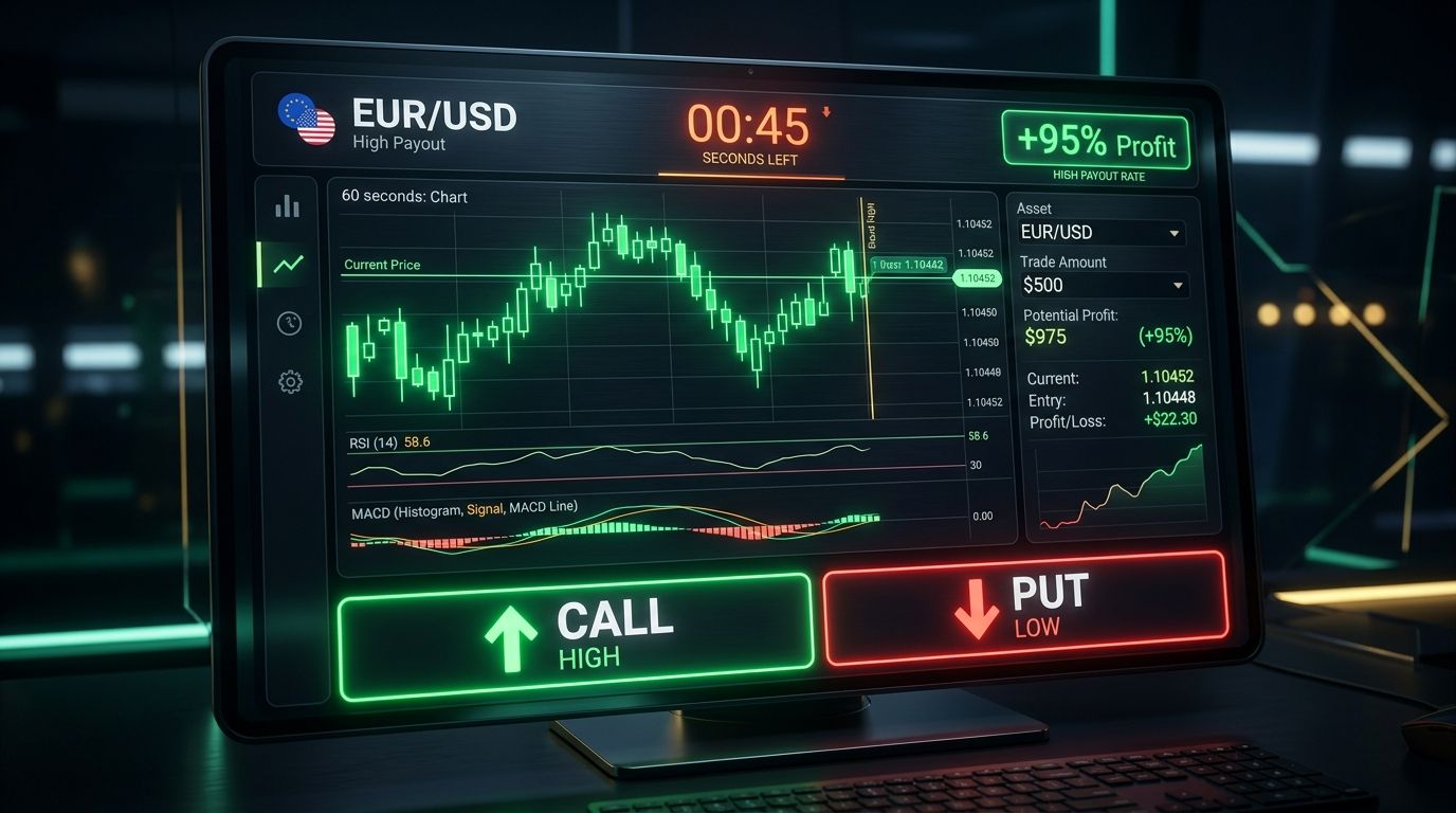 Binary Options Trading Platform Mockup